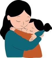Cute An icon of a mother and child hugging vector
