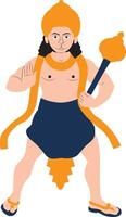 Indian god in the image of a monkey vector
