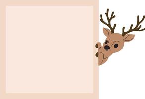 Stickers decorated with reindeer vector