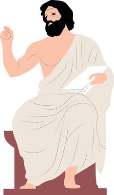 Zethus of Magnesia writing Portrait