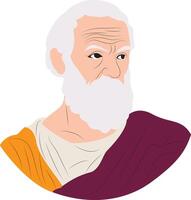Xenophanes of Colophon portrait vector