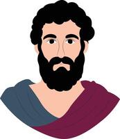 Callimachus portrait hand drawn vector