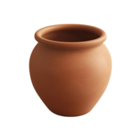 Clay Pot with Rustic Texture png