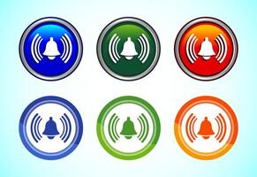 Alarm Symbol Notification Bell Icon Button Design Illustration vector