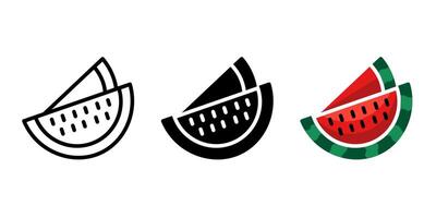 Watermelon color icon. Ripe berry symbol. Fresh red fruit sign. Summer pictogram. vector