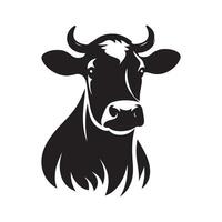 Simple Cow Silhouette Vectors for Custom Design and Illustrations