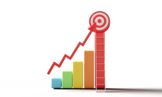 dart dashboard chart graph ladder staircase growth up arrow red business strategy planner 2025 year organization company business goal dart performance hr human resource success innovation career idea png