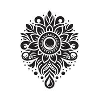 Intricate Mehendi Silhouette Vectors for Bridal and Wedding Design Projects