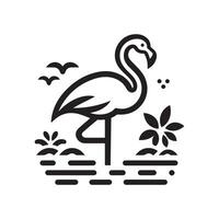 Flamingo Silhouette Vectors for Bohemian and Creative Designs