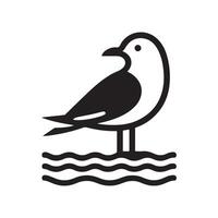 Laughing Gull Silhouette Vectors for Nautical and Beach Resort Marketing