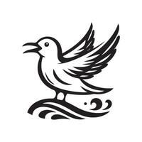 Download Laughing Gull Silhouette Vectors for Nautical Branding