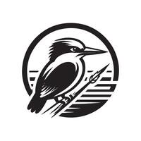 Stylized Kingfisher Silhouette Vectors for Personal and Professional Use