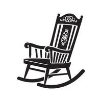 Elegant Rocking Chair Silhouette Vectors for Modern Illustrations