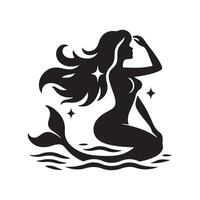 Mermaid Silhouette Vectors for Adventure and Exploration-Themed Projects