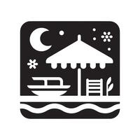 Customizable Pontoon Silhouette Vectors Art for Creative Use