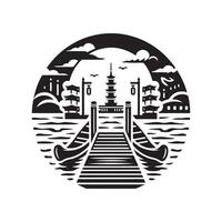 Pontoon Silhouette Vectors for Waterfront and Relaxation Themes