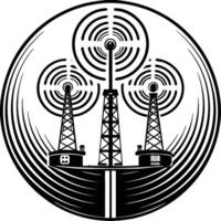 5G Network Sharp Radio tower vector