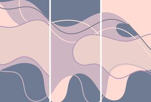 Triptych in Lavender art vector