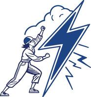 Power - lightning. Icon for design. vector