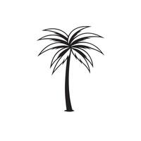 Palm tree icon art place on white background vector