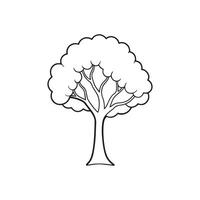 Tree icon art with liner stock vector