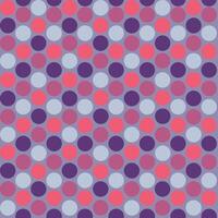 Seamless pattern with colorful circles in a retro geometric design. Polka dots with Pink, Purple, Silver. vector
