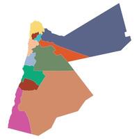Jordan map regions in multicolor. vector