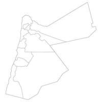 Jordan map regions in white color. vector