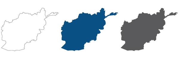 Afghanistan map. Map of Afghanistan in set color vector