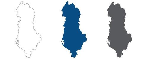 Albania map. Map of Albania in set color vector