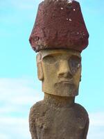 Statues of gods of Easter Island photo