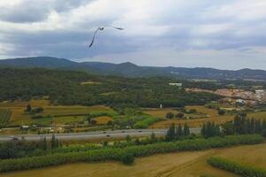 Accommodation in Spain, country resorts and recreation, view from above on houses. photo