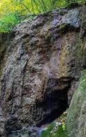 Rocks in Crimea. The rocks of rocks of Crimea. The output of limestone sediment photo