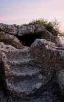Rocks in Crimea. The rocks of rocks of Crimea. The output of limestone sediment photo