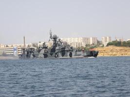 Ships of the Black Sea Fleet of Russia on the celebration of the Day of the Russian Navy in Sevastopol. photo