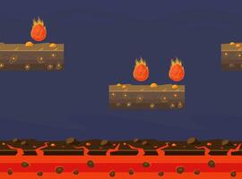 Seamless Natural Landscape, Fantasy Platform for Game User Interface, Ground Texture for Mobile or Computer Games Illustration vector
