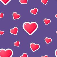 Romantic Seamless Pattern with Hearts, Design Element Can Be Used for Fabric, Wallpaper, Packaging Illustration vector