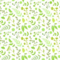 Floral Seamless Pattern of Round Shape with Green Leaves, Design Element Can Be Used for Fabric, Wallpaper, Packaging Illustration vector