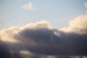 A Dramatic Sky Featuring Beautiful Fluffy Clouds with an Idyllic and Serene Atmosphere photo