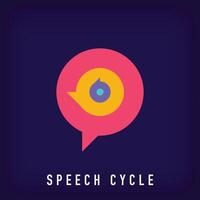 Unique conversation loop logo design. chat, discussion and consultation for company vector