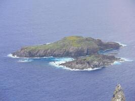 Easter Island coastline. Easter Island coast, rocks, ocean. photo