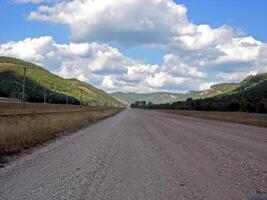 Beloretsky tract. Nature is in the way of the Beloretsky tract. Roads and landscape. photo