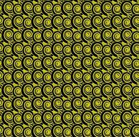Seamless texture in the form of a pattern of golden spirals on a black background vector