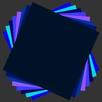Original frame in the form of a blue notepad for notes on a black background vector