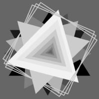 Abstract gray monochrome background decorated with geometric pattern in the form of triangles vector