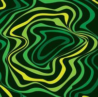 Abstract black background with geometric pattern in the form of green and yellow stripes and lines vector