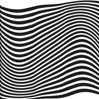 Abstract background decorated with an original black and white pattern in the form of lines and stripes vector