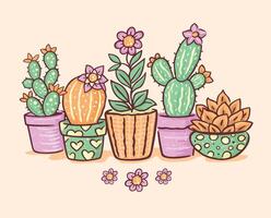 The delicacy of succulents captured in artistic and uncluttered lines, highlighting the serene beauty and diversity of these enchanting plants in a harmonious ensemble. vector