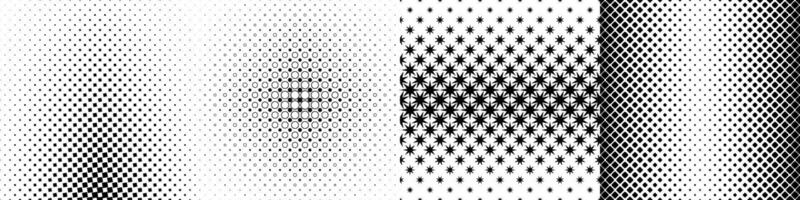 Monochrome geometrical pattern design collection vector
