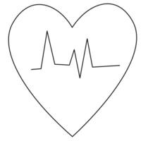 heart medical icon in line style vector